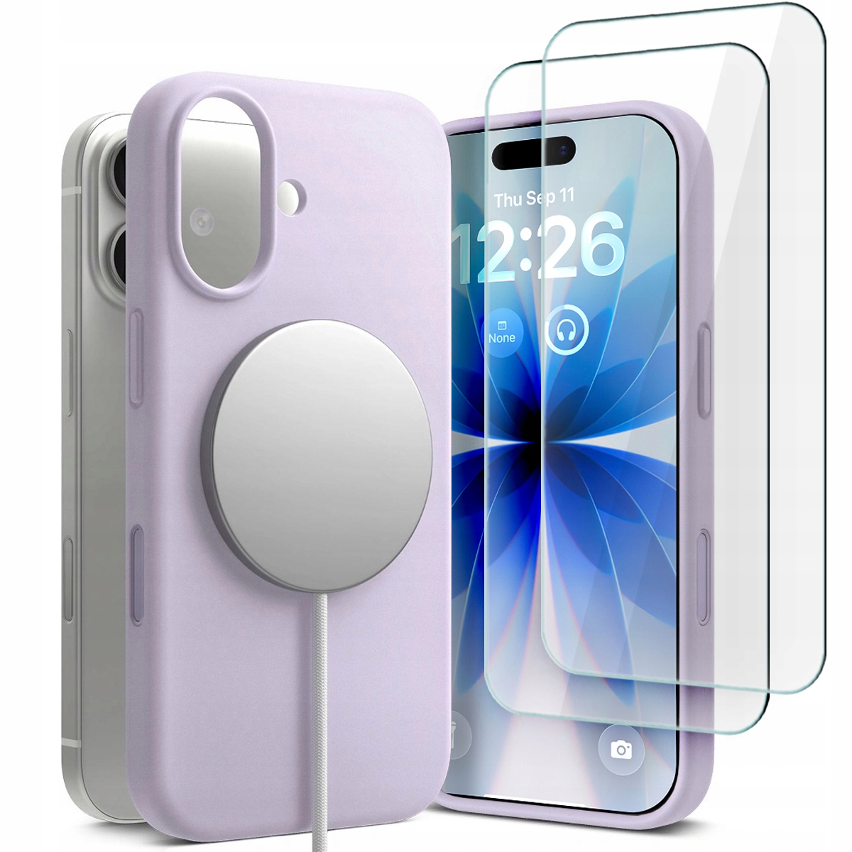 Etui Ringke 2-PAK Szkło Do Iphone 17, Case, Silikonowe, Miękkie Lawendowe