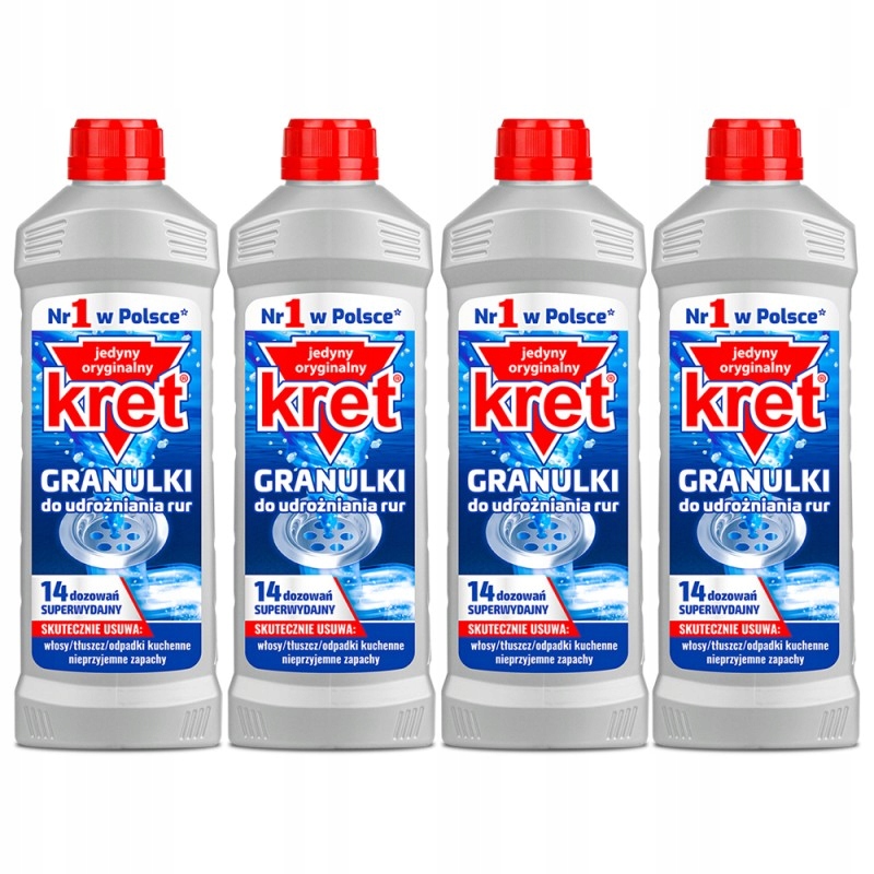 

Zestaw Kret Udrażniacz Granulki Rur 56 Dawek Oryg