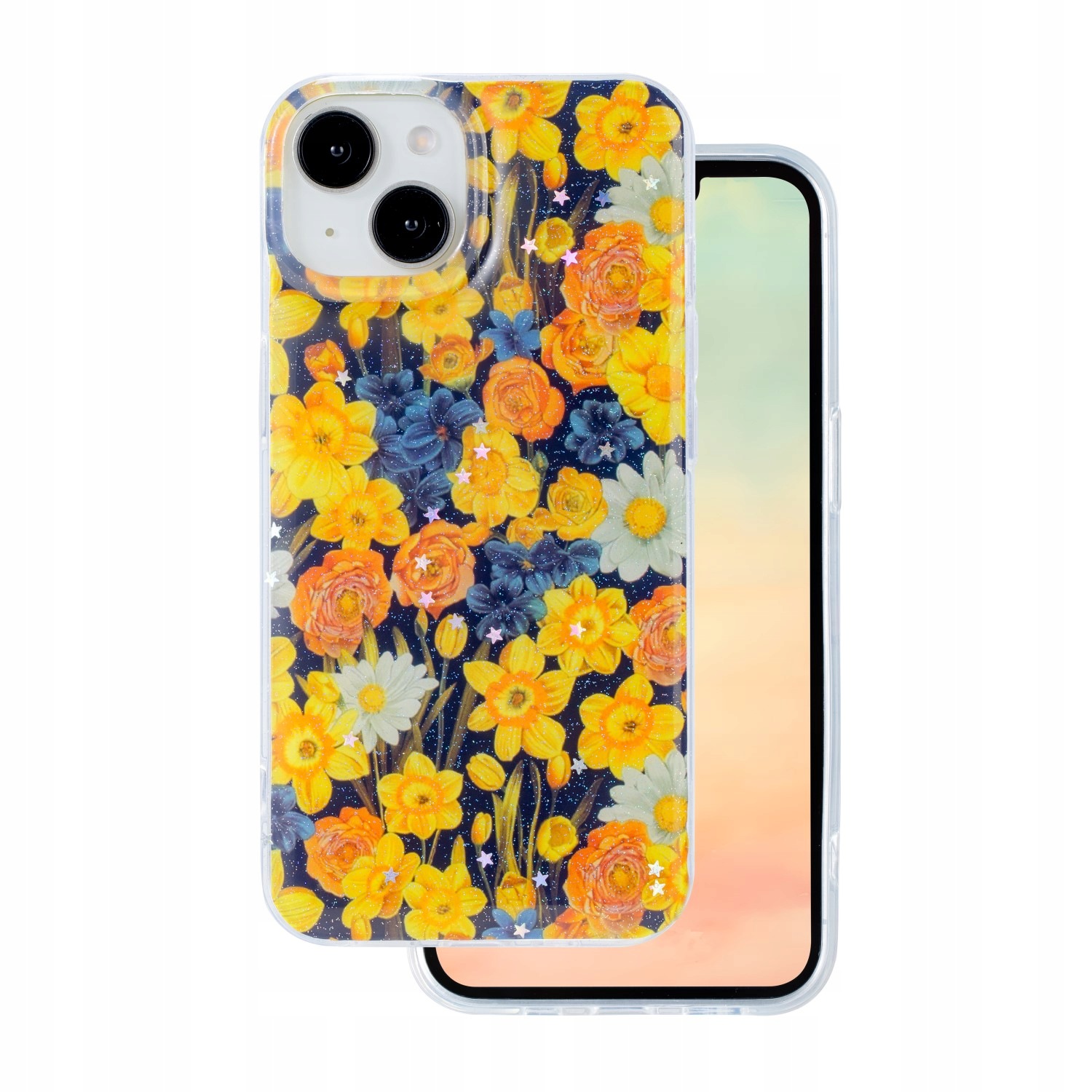 Telforceone Etui Glow Glam Pokrowiec Case Do Iphone 15 6 1 Pomarańczowe