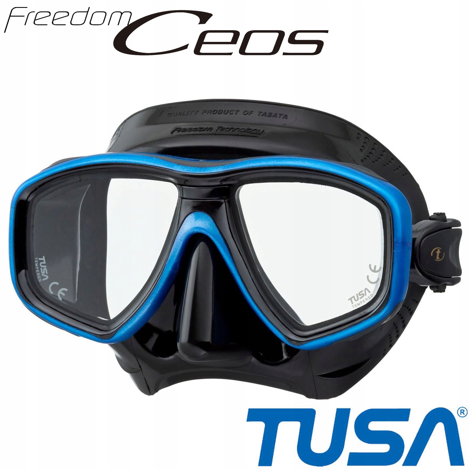 Tusa Maska Do Nurkowania Nurkowa M-212 Qbfb Freedom Ceos Czarno-niebieska