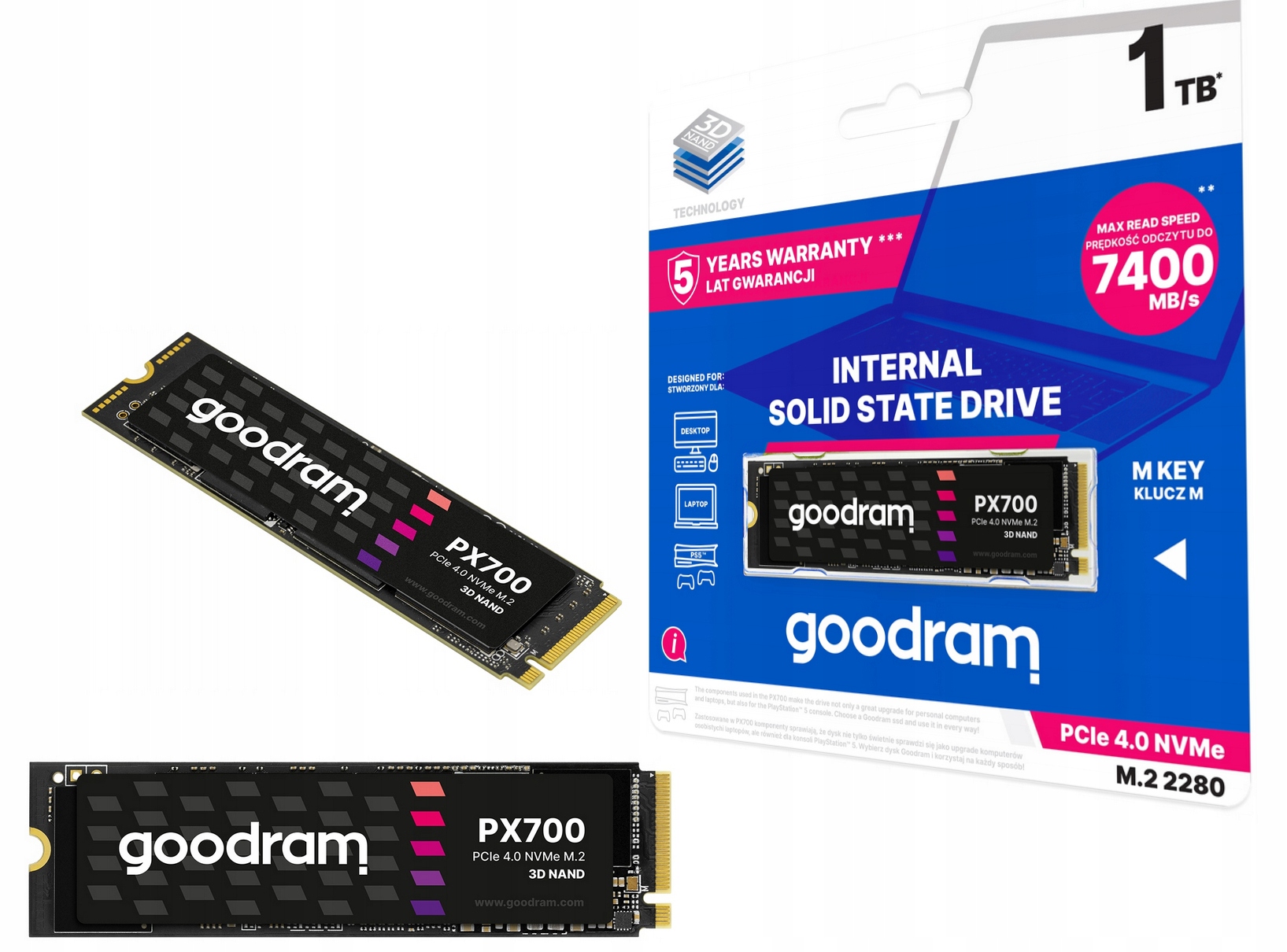 Ssd disk Goodram SSDPR-PX700-01T-80 1TB M.2 PCIe 6500 Rýchly