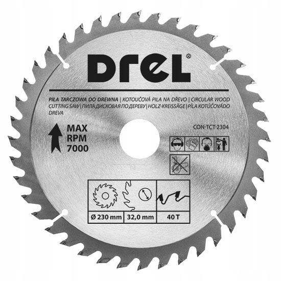 

Piła tarczowa widiowa do drewna Drel 180mm x 40T