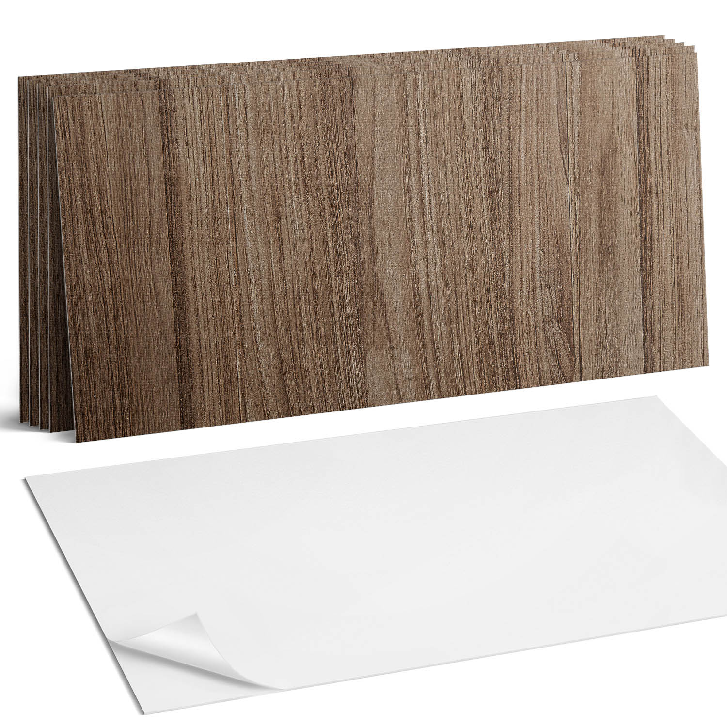 Sada samolepiacich Pvc dlaždíc Vzor autentického dreva 6 x 60 x 30 cm