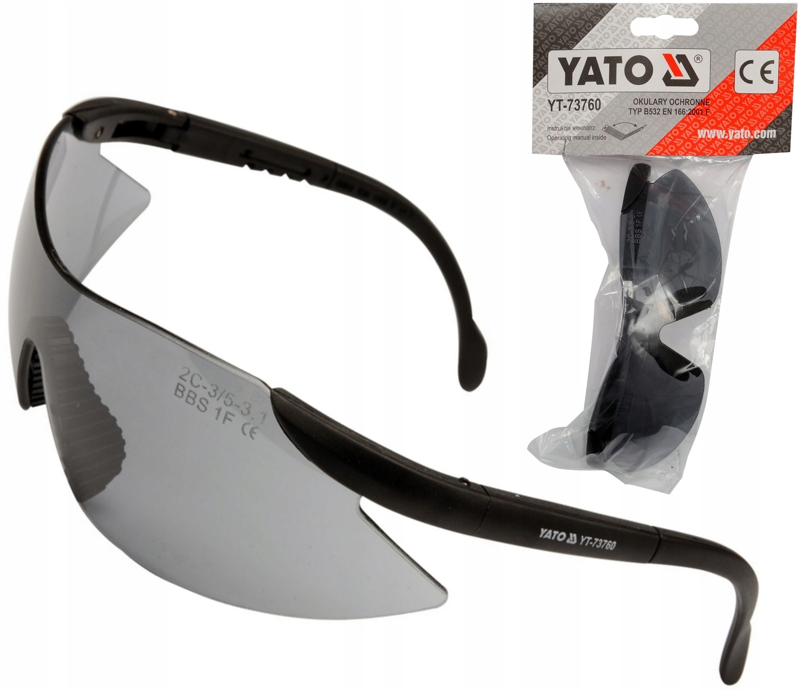 YATO OKULARY OCHRONNE SZARE BHP GOGLE POLIWĘGLAN Rodzaj okulary