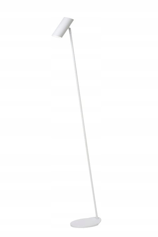 Stojacia podlahová lampa biela s minimalistickým reflektorom 137 cm Lucide