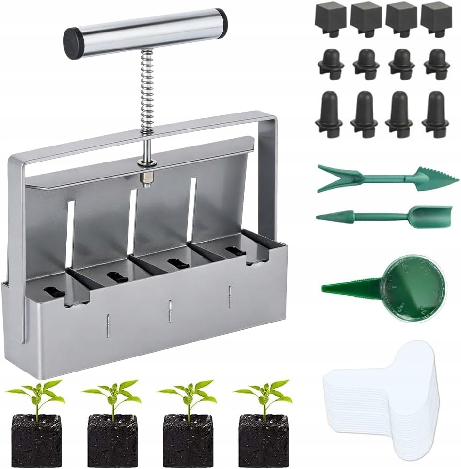 Ruční Lis Na Zasévání Půdních Bloků Soil Blocker 5 cm Kovová sada