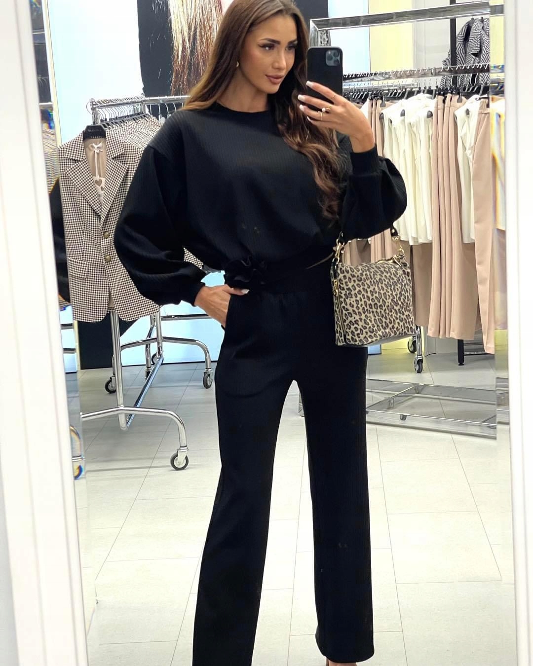 Mikina Černá Nylon/Spandex 1018 Lalous vel L