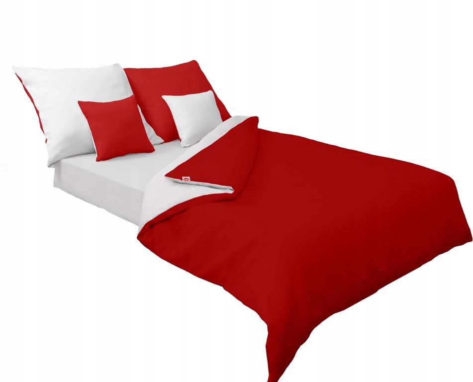 Posteľná Bielizeň obojstranná 220x200 +2x70x80 biela/červená Matex