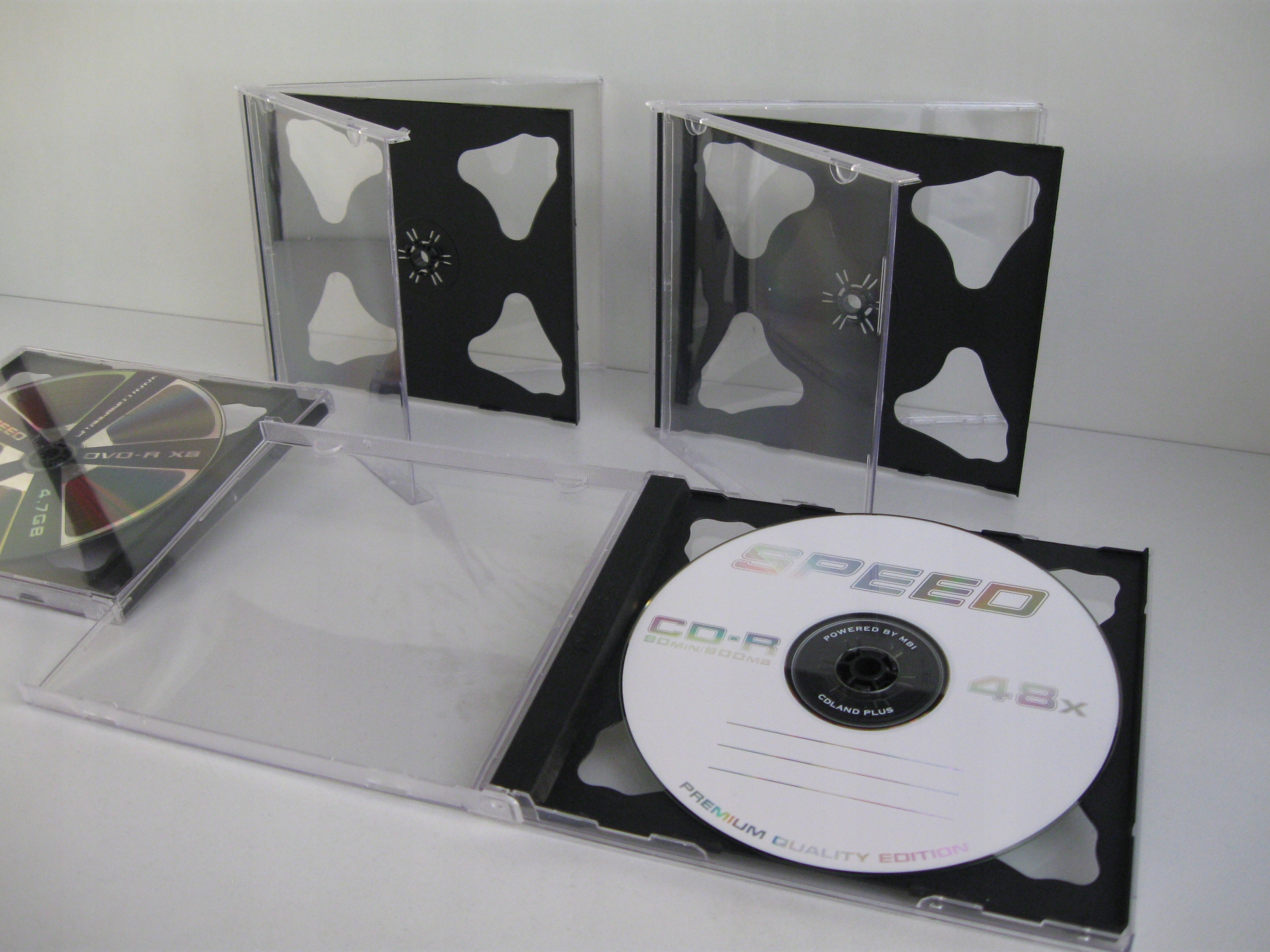 Krabice na disky standard CDx2 černé 100 kusů