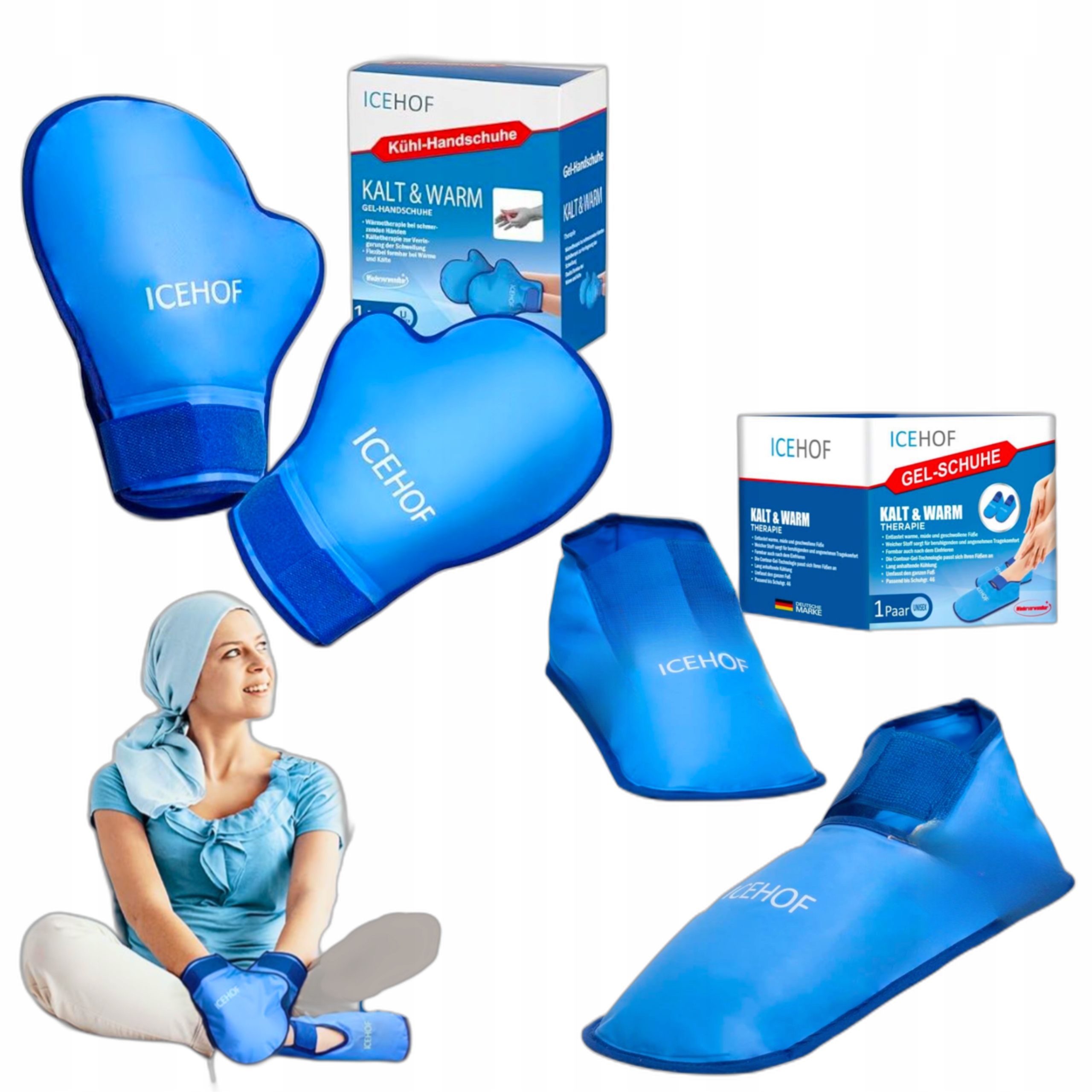 Dlouhý Chlad Rukavice Chladící Boty při chemoterapii Gelové Originální