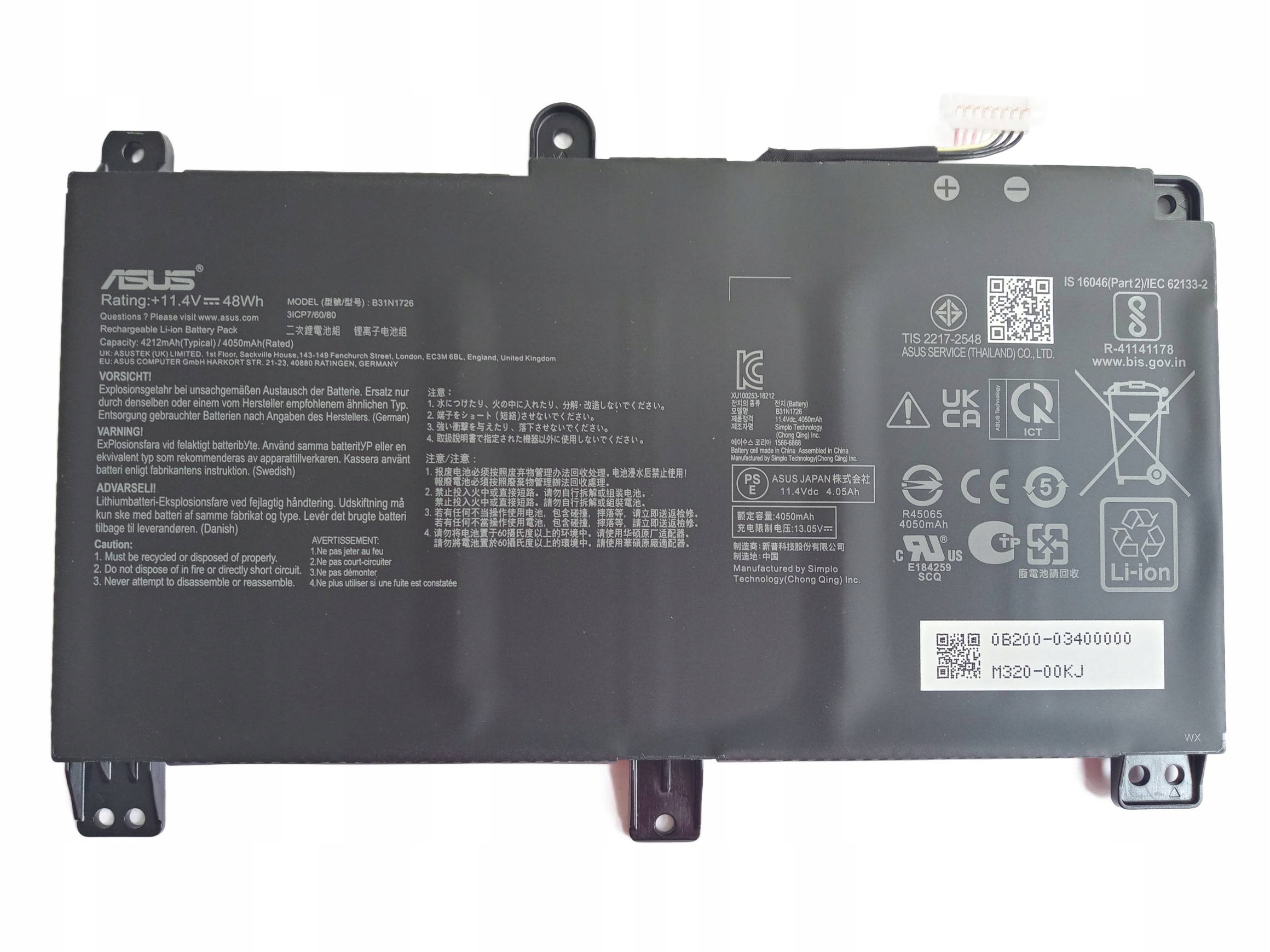 Originálna Batéria Asus G531 B31N1726