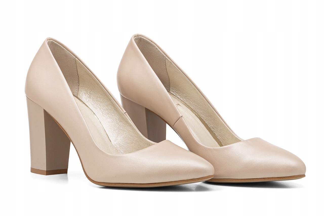 Lodičky na sloupku perla béžová Sofia 36