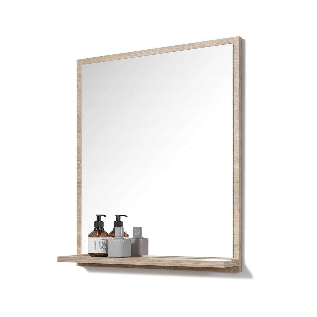 Zrcadlo s poličkou, dub sonoma, zrcadlo do koupelny