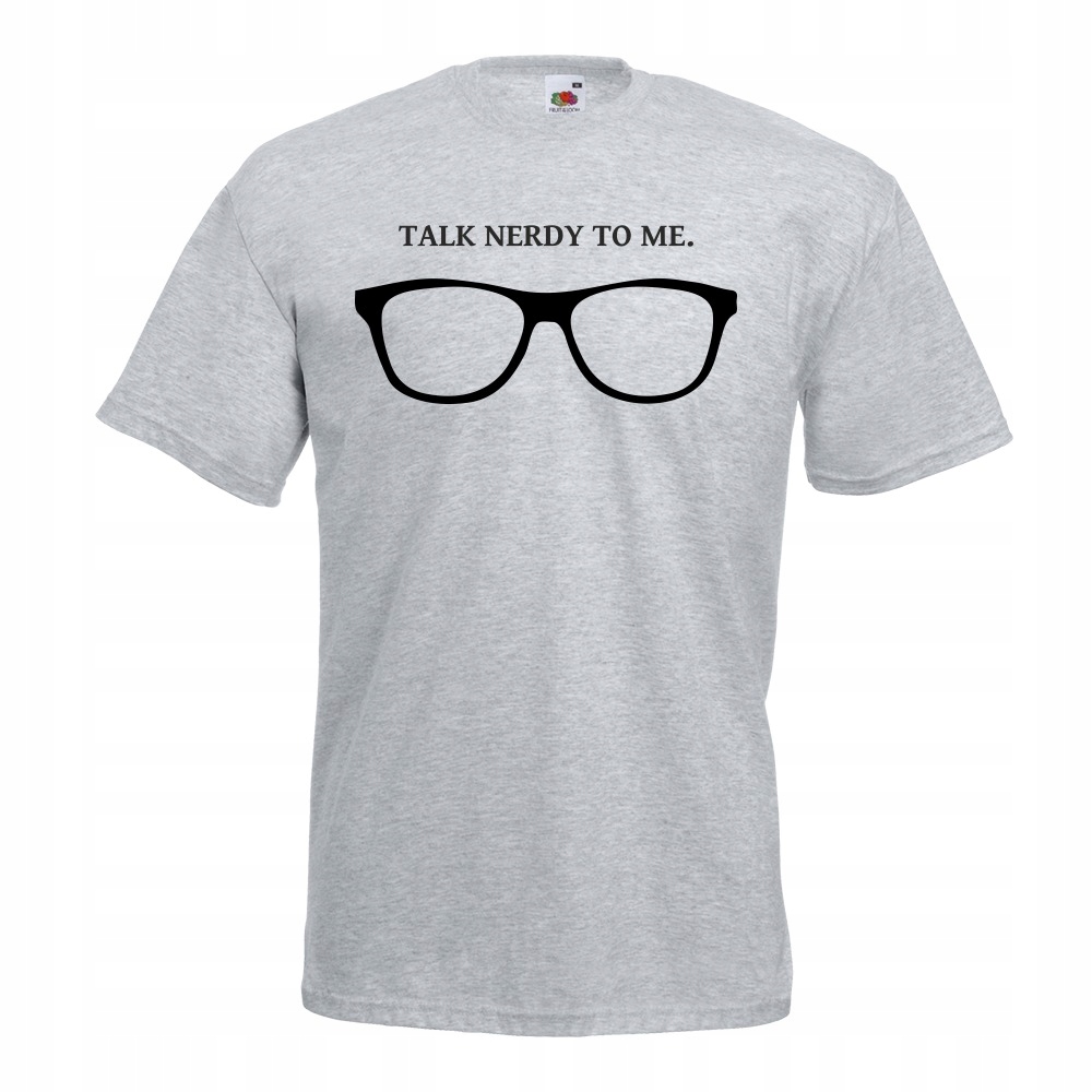 

Koszulka zabawna talk nerdy to me XL szara