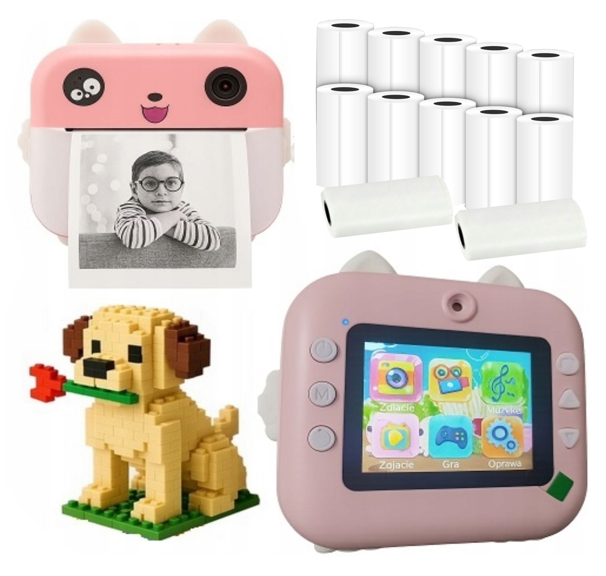 Mini Termální Tiskárna Instantní Fotoaparát Fotuś Tiskárna Dárek Růžová Y60