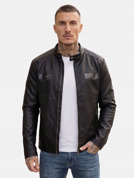 Kurtka męska skórzana czarna 1122 Denley_2XL