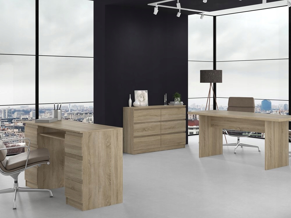 KOMODA NOWOCZESNA 120 cm POJEMNA SZAFKA REGAŁ SZUFLADY MEBLE DĄB SONOMA Marka VMP