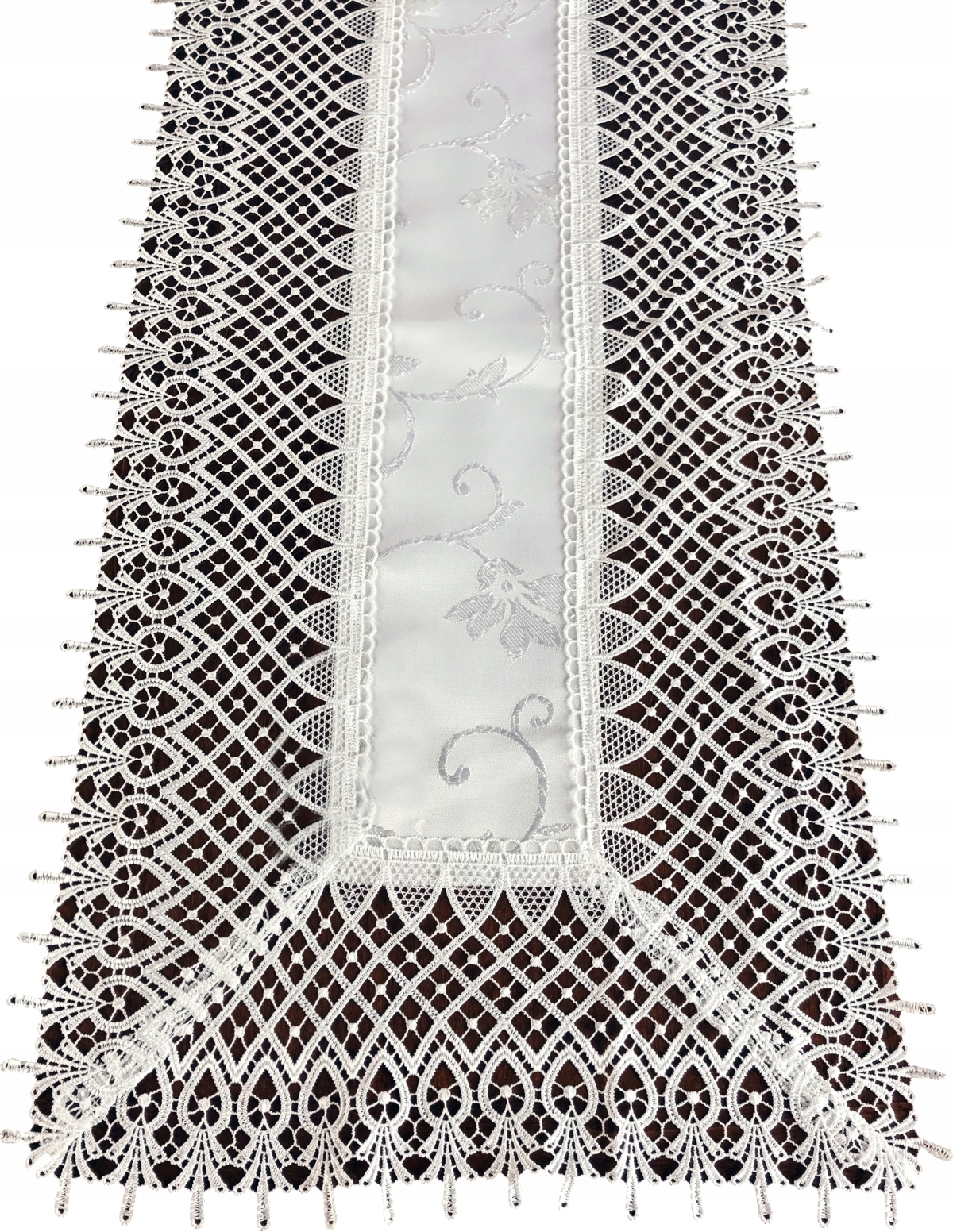 

Bieżnik Z Gipiurą 40x85 Biały Na Stół Dekoracyjny