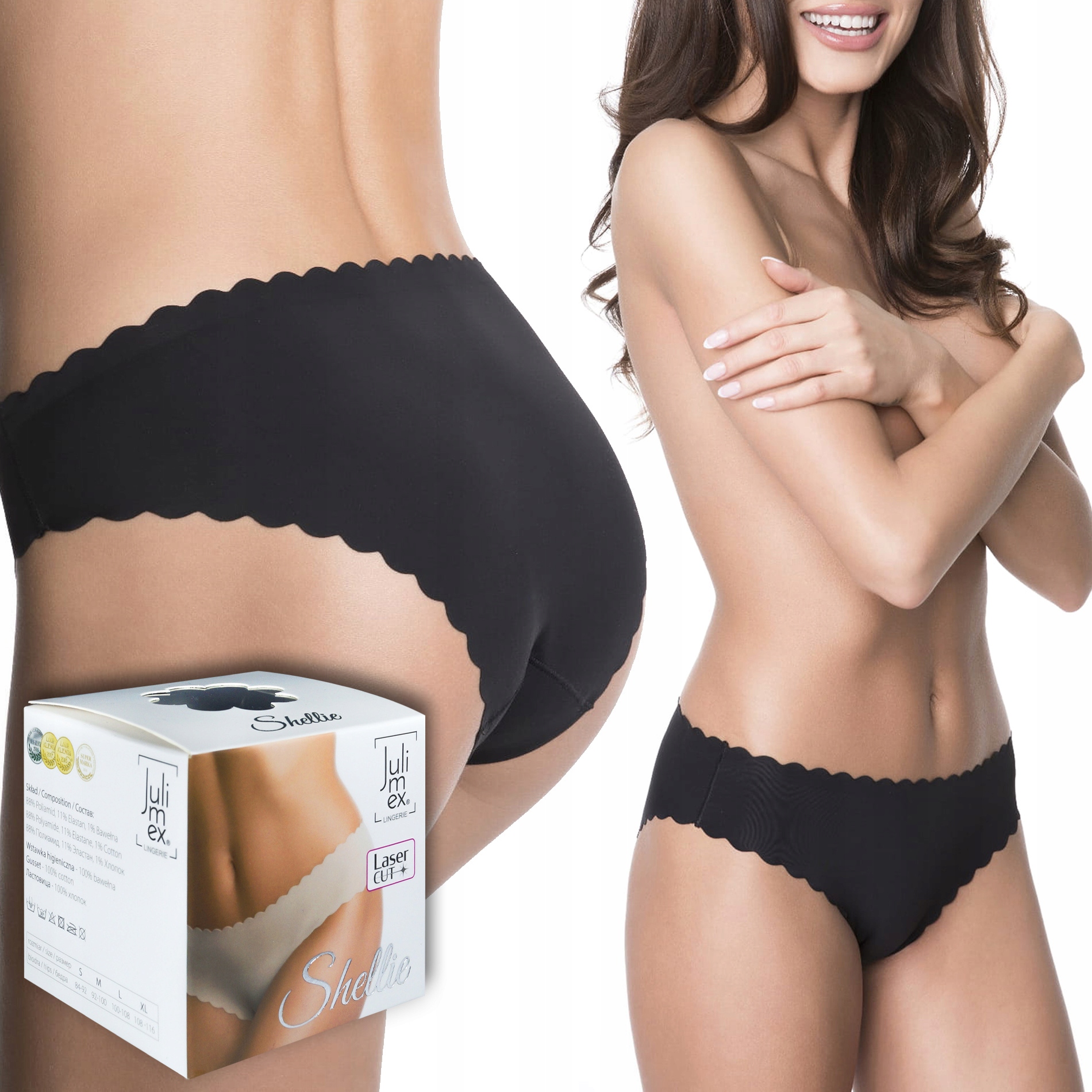 

Figi bezszwowe Julimex Shellie cięte laserowo XL