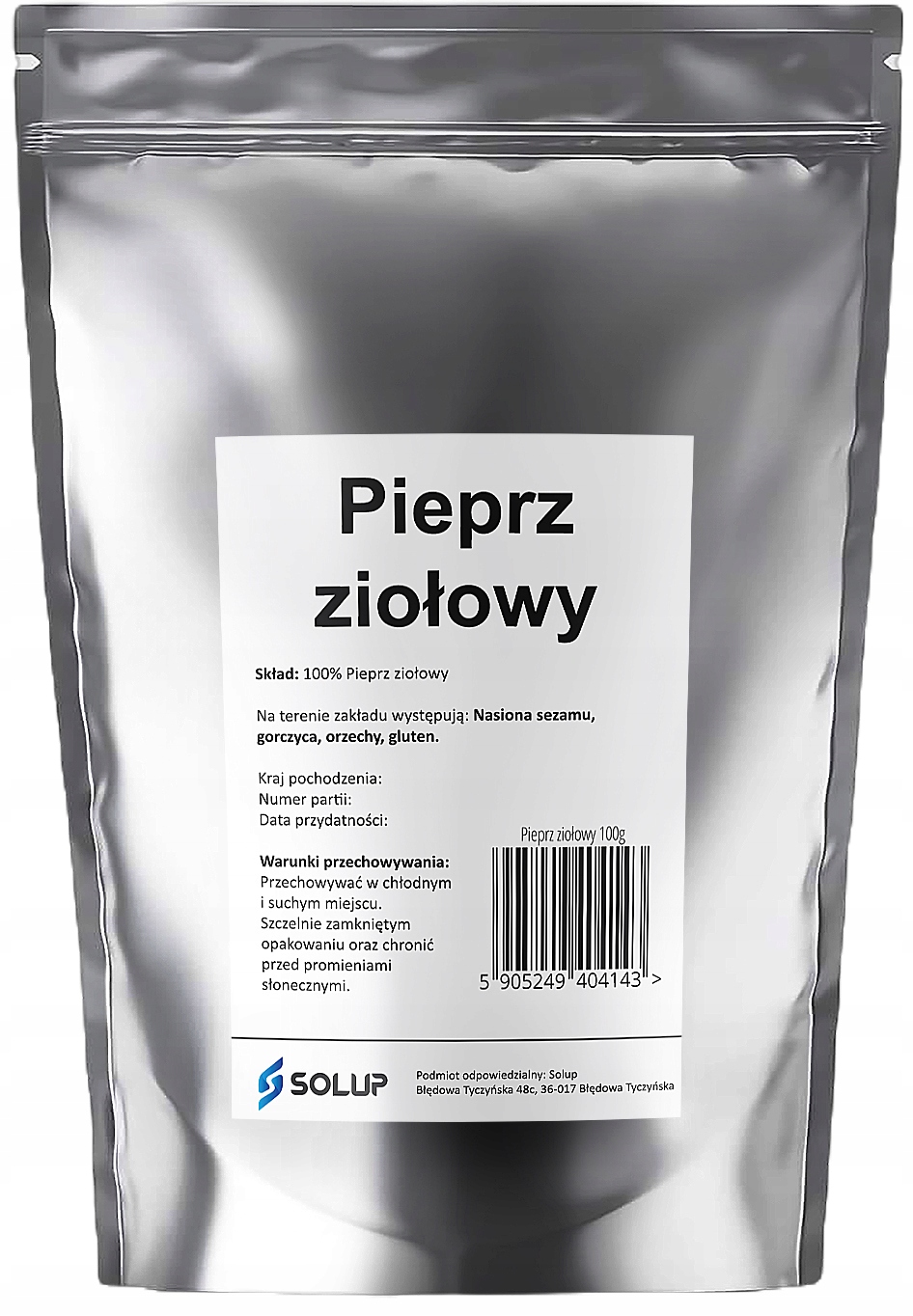 PIEPRZ ZIOŁOWY do mięs pieczeni kotletów 100g Marka Solup