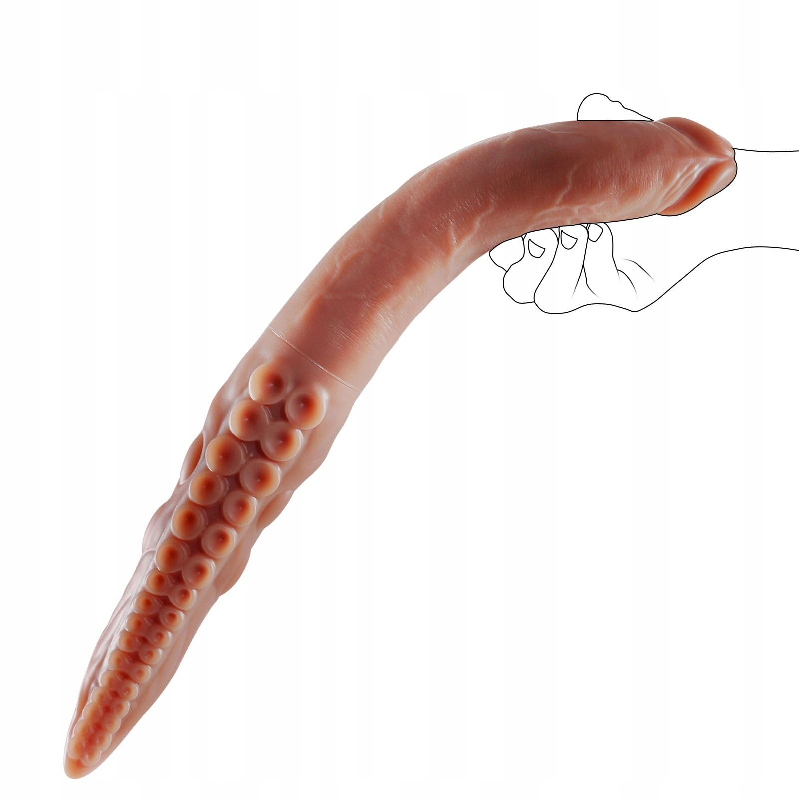SHKANLA Dildo Silikonowy 42cm Realistyczny Tentaklowy Dla Par i Singli — miniatura 4