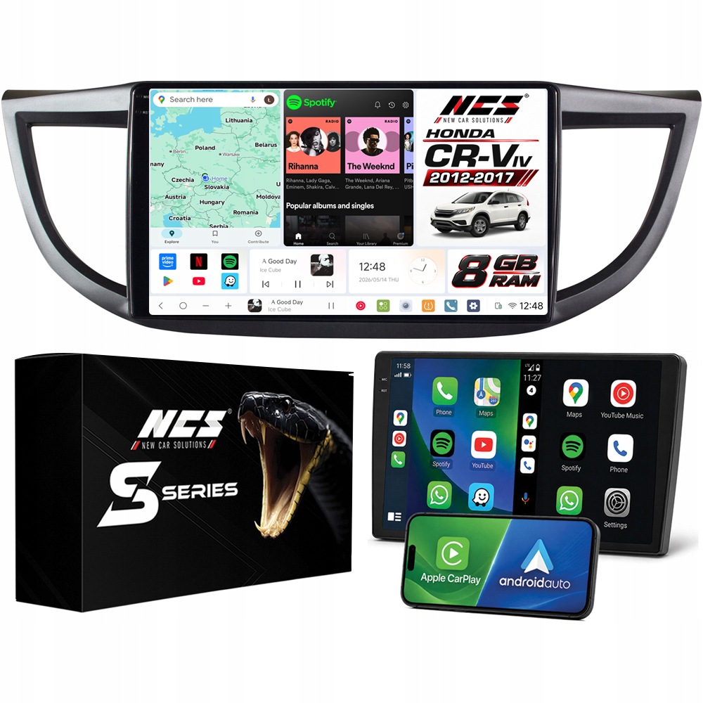 Rádio Navigace Ncs DS9 Honda Cr-v IV 2012-2017 Android 8GB Lte 9″