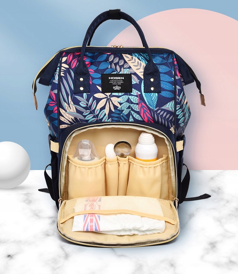 TORBA DO WÓZKA PLECAK ORGANIZER DLA MAMY TATY 3w1 Kolor wielokolorowy