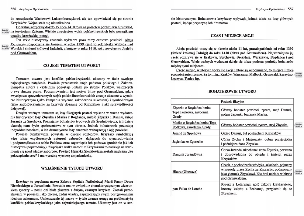 WIELKI RYBAK + KRZYŻACY Br Lektury Szkoła Podstawowa 7-8 GREG Rok wydania 2023