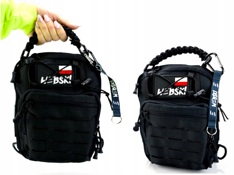 Batoh Survival Taktický Survival Gadget 2v1 Prostorný Černý na tábor