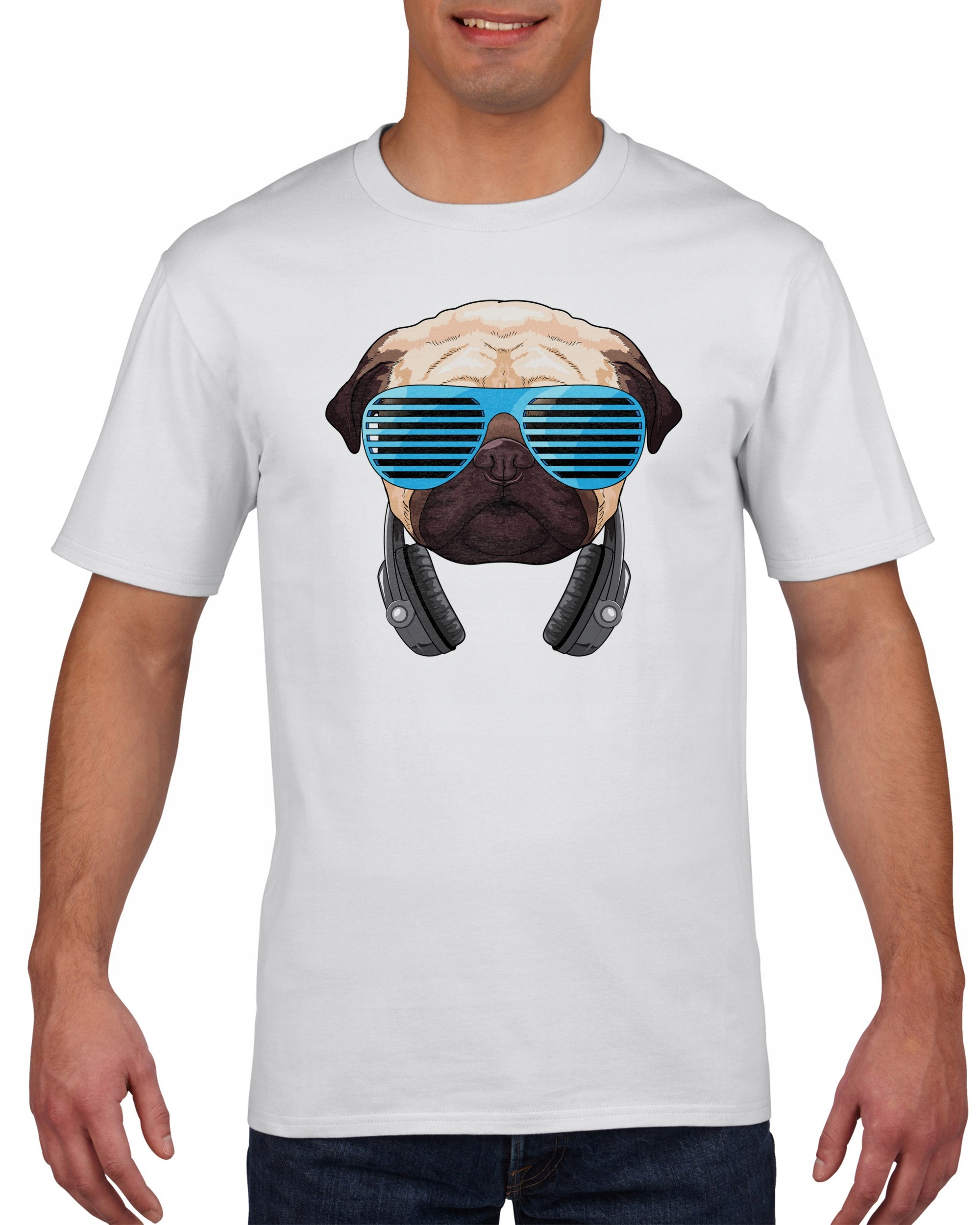 

Koszulka męska Cool Dj pug pies mops XL