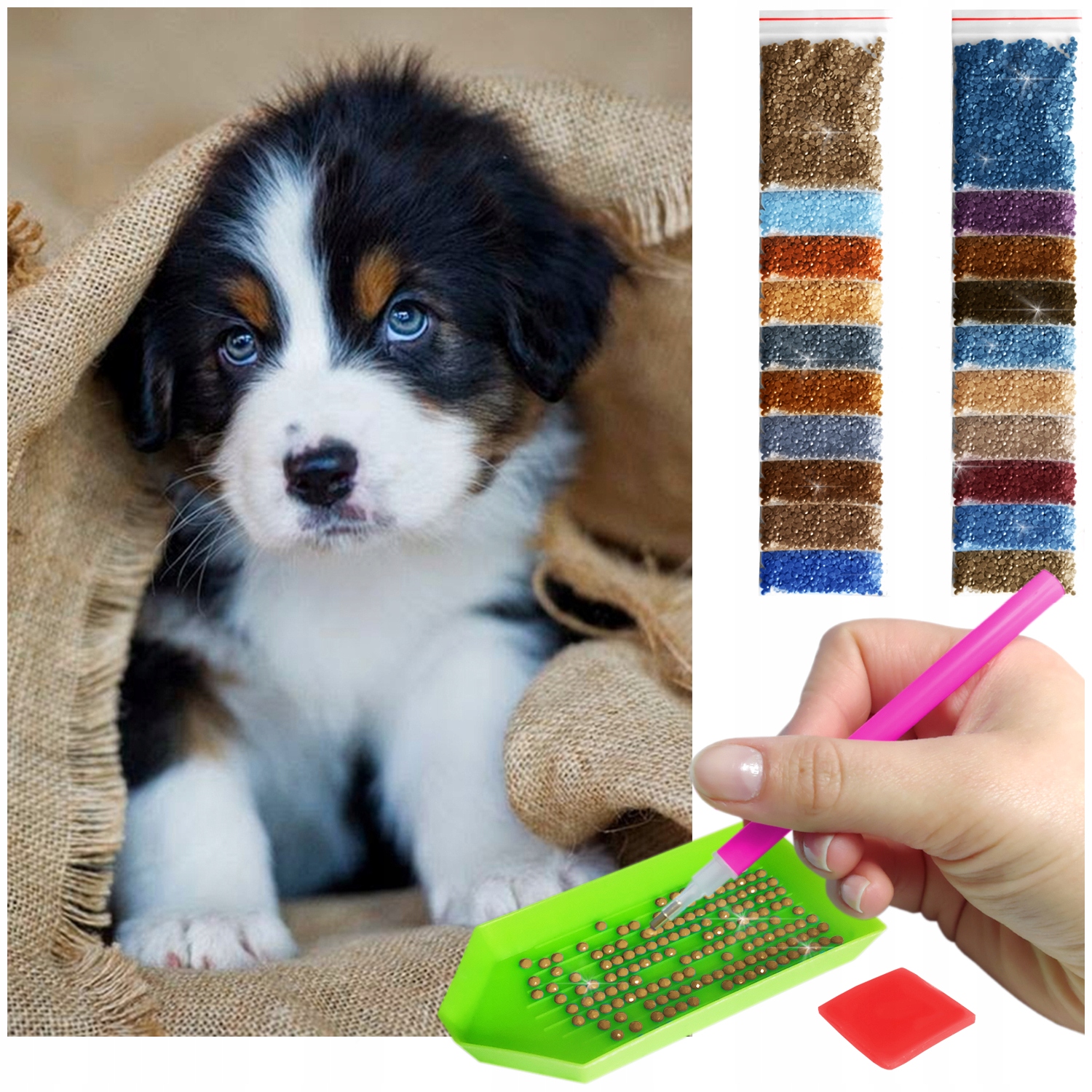 Haft Diamentový Velký 60x40cm Diamond Painting Mozaika Diamentové Příslušenství