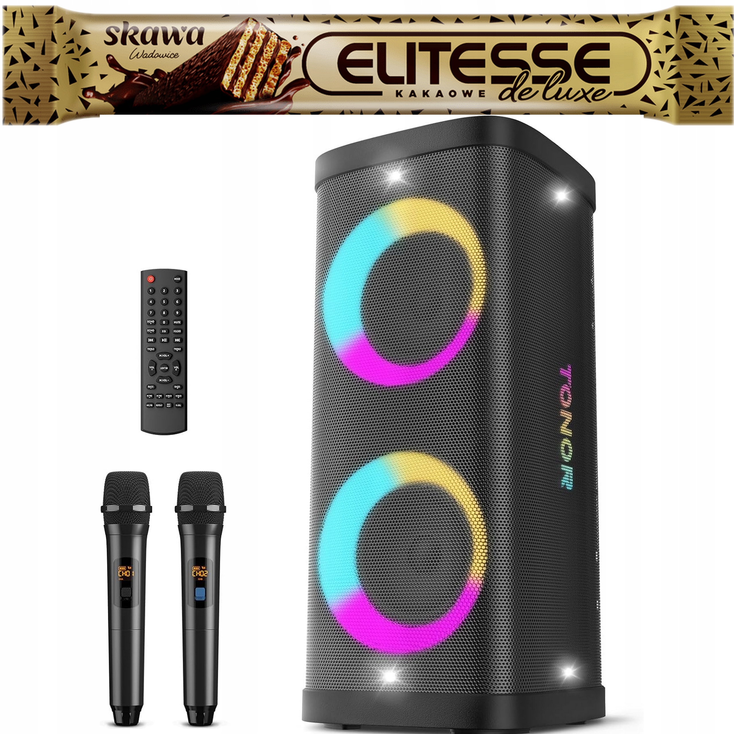 Tonor K60 Bluetooth karaoke reproduktor stroj pro dospělé 2 mikrofony