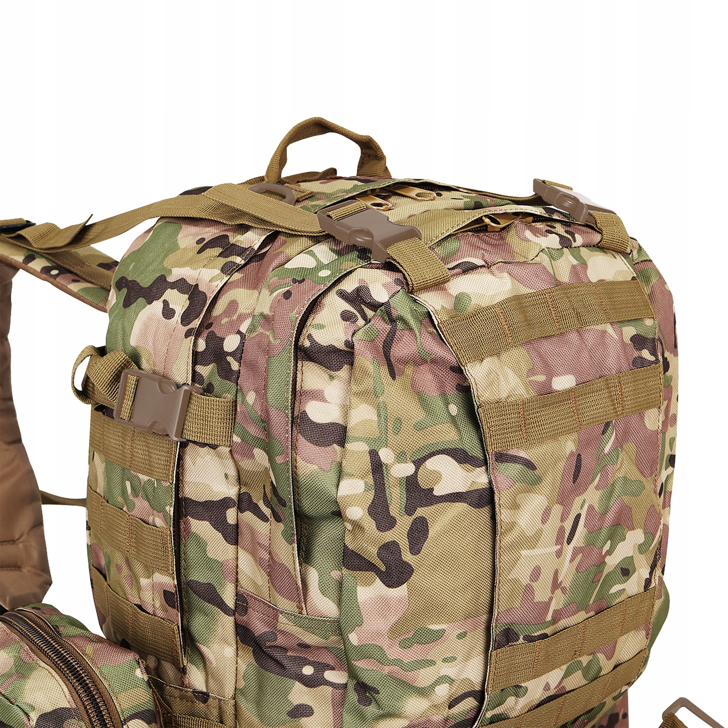 Vojenský taktický batoh Military Survival 48,5l Dominantní barva je khaki