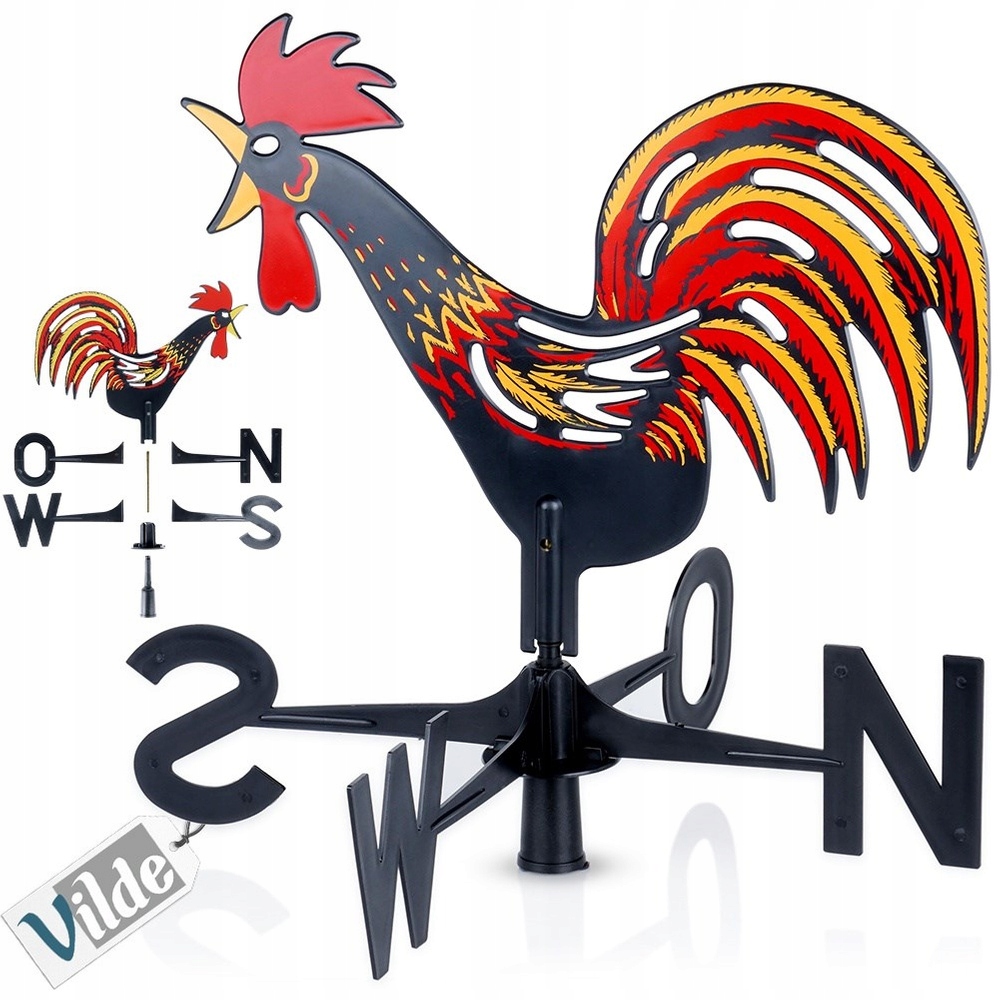 Kogut POGODOWY ogrodowy róża wiatrów wiatrowskaz dekoracyjny ozdobny Seria KOGUT
