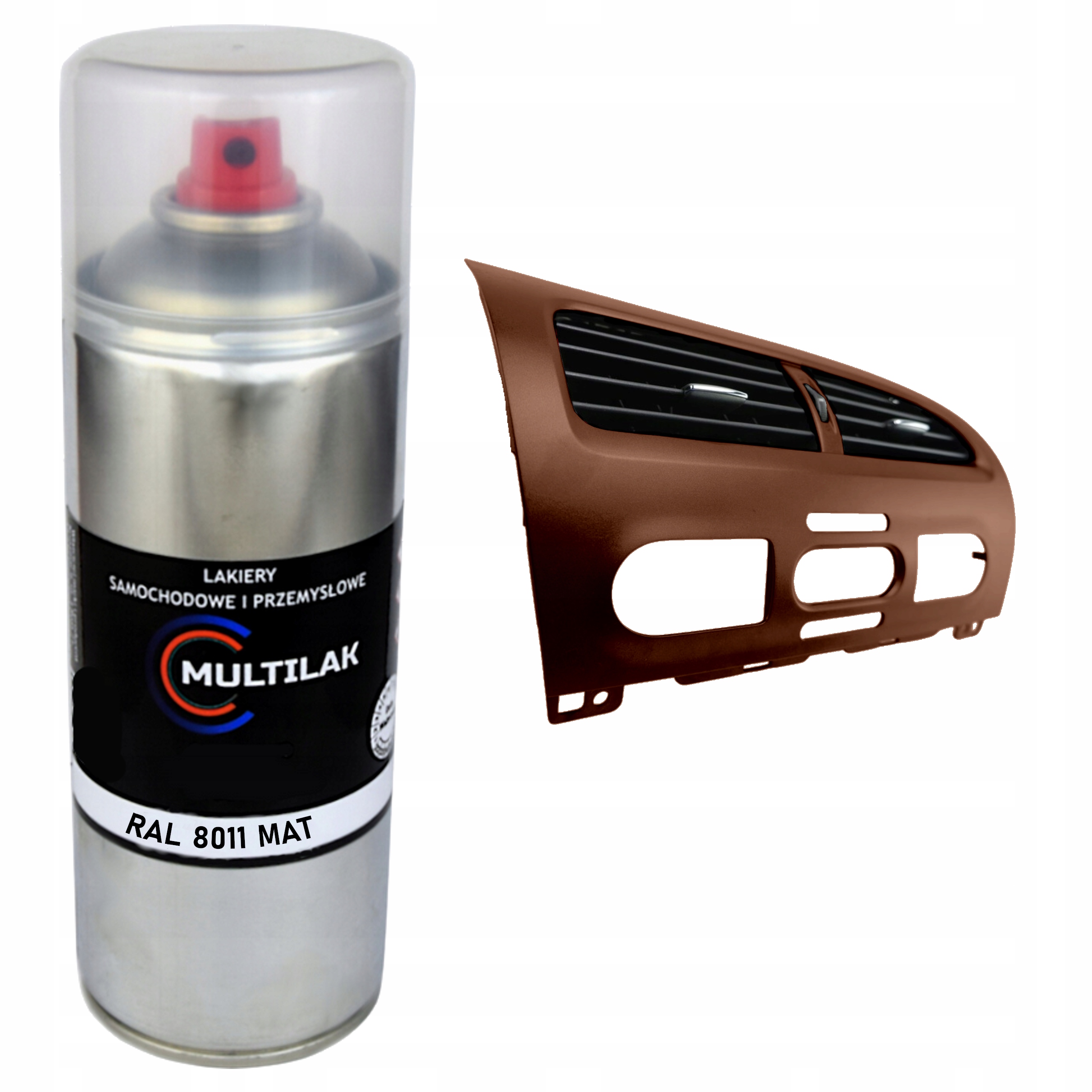 Spray lakier do dekorów listew wewnętrznych samochodowych Ral 8011 mat