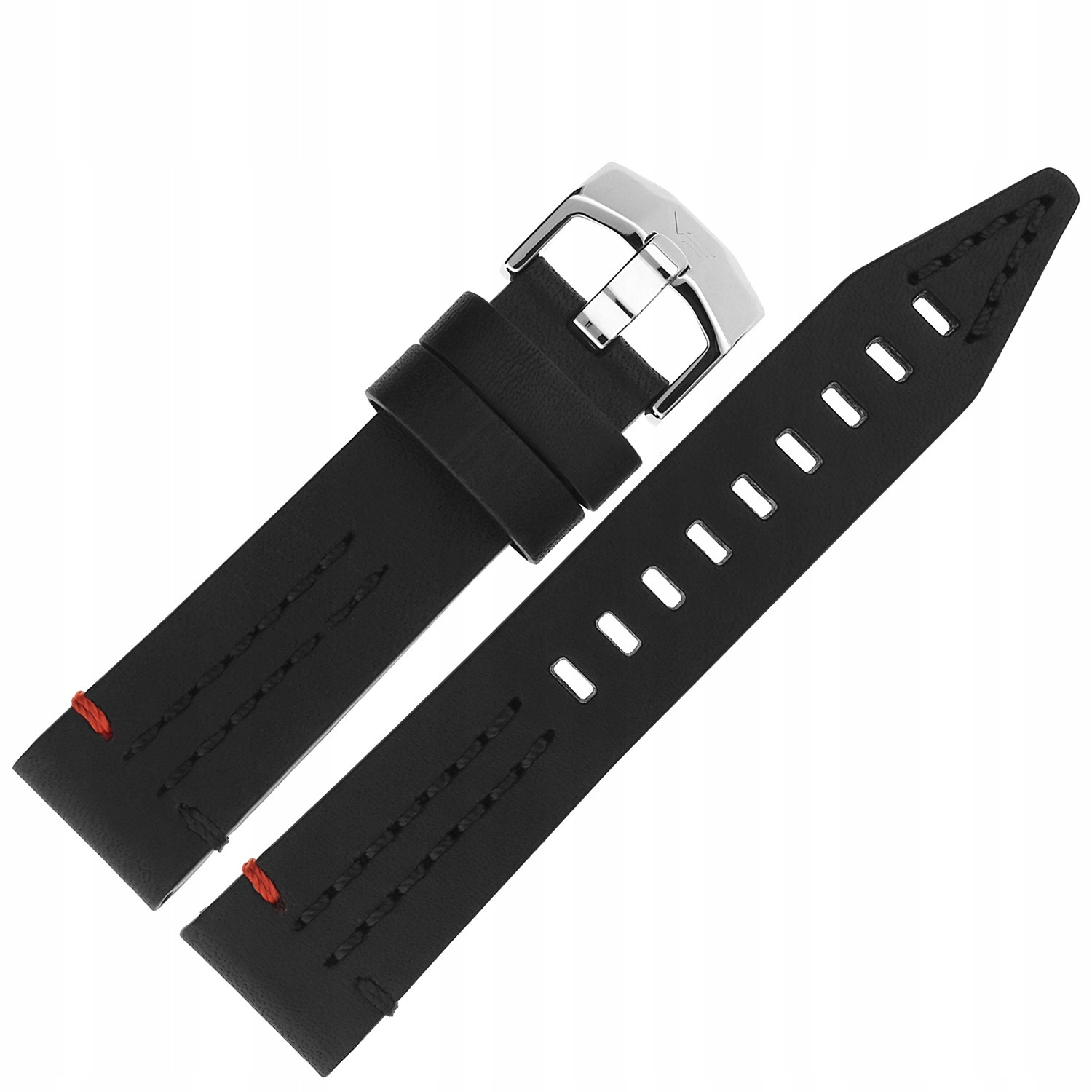 Pásek Rocket N1 kůže (A707) černý s černo-červenou lesklou barvou