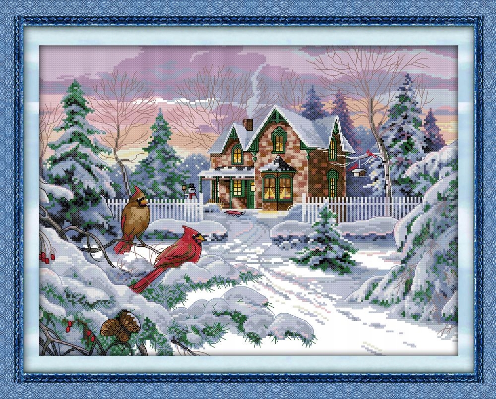 Křížková výšivka počítaná sada (kanva, mulina)