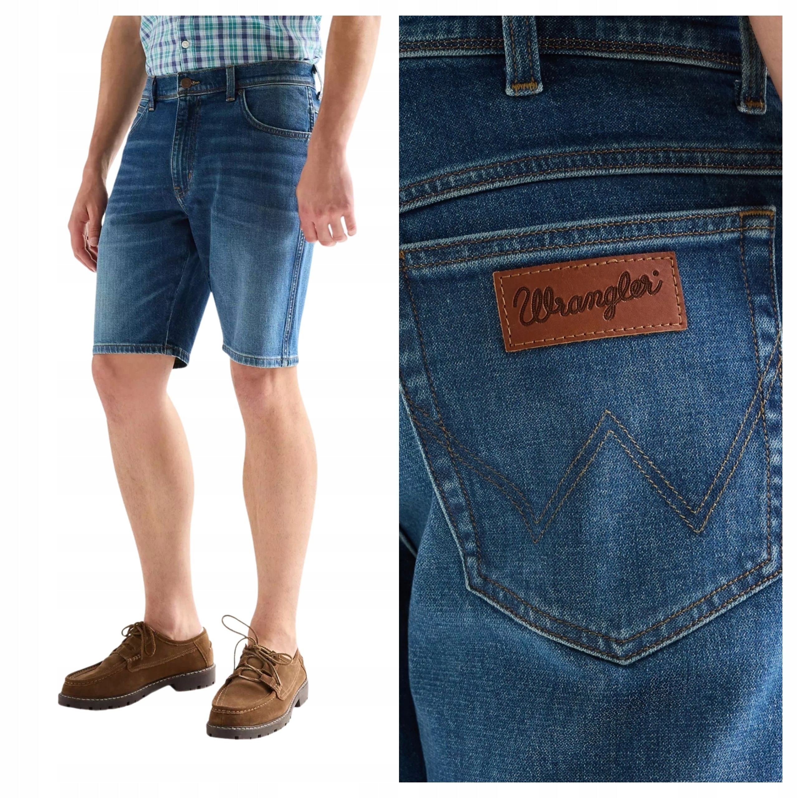 Pánské šortky Wrangler Texas Shorts Modré Kraťasy W32