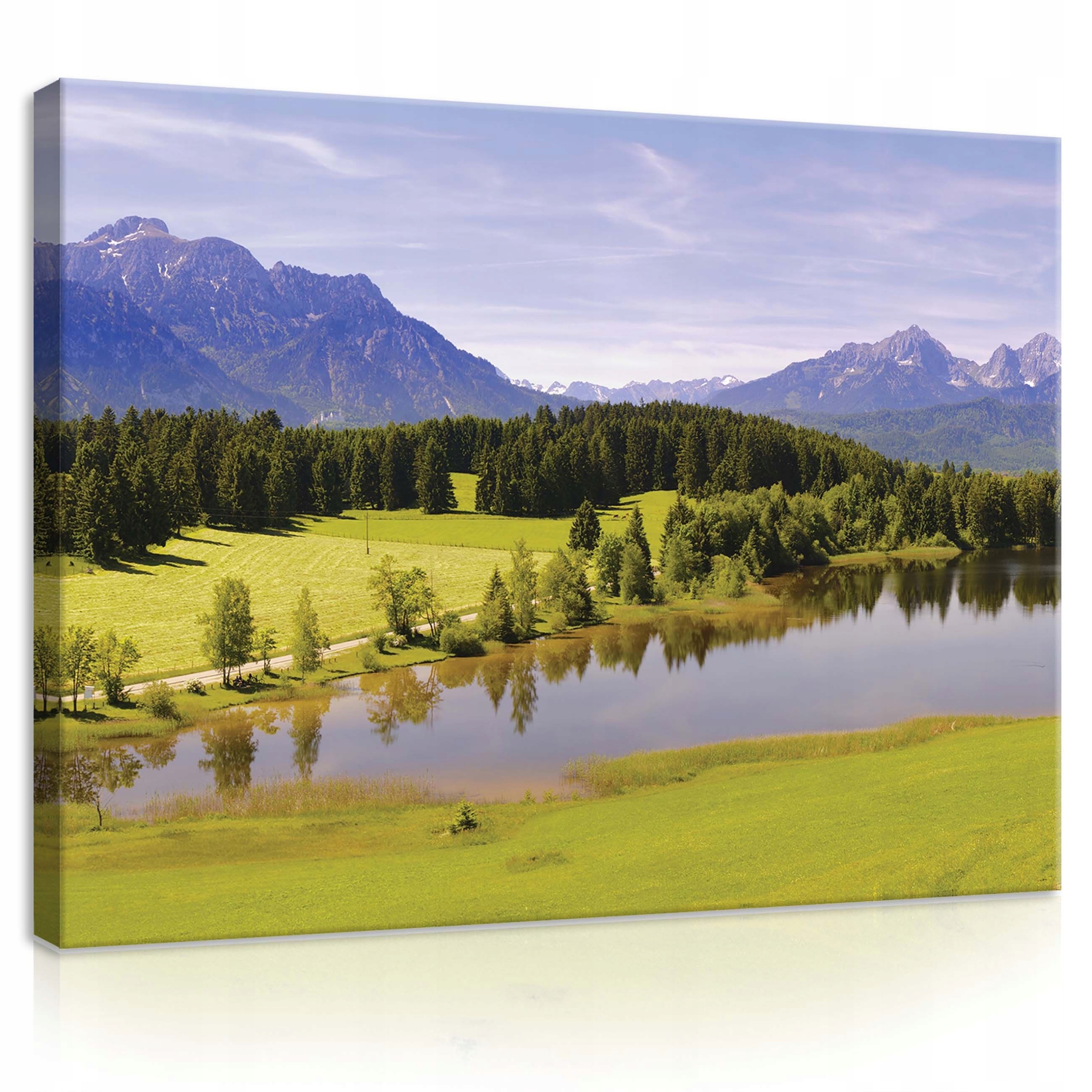 Obraz 100x75 horská krajina jezero les louky klid příroda panorama