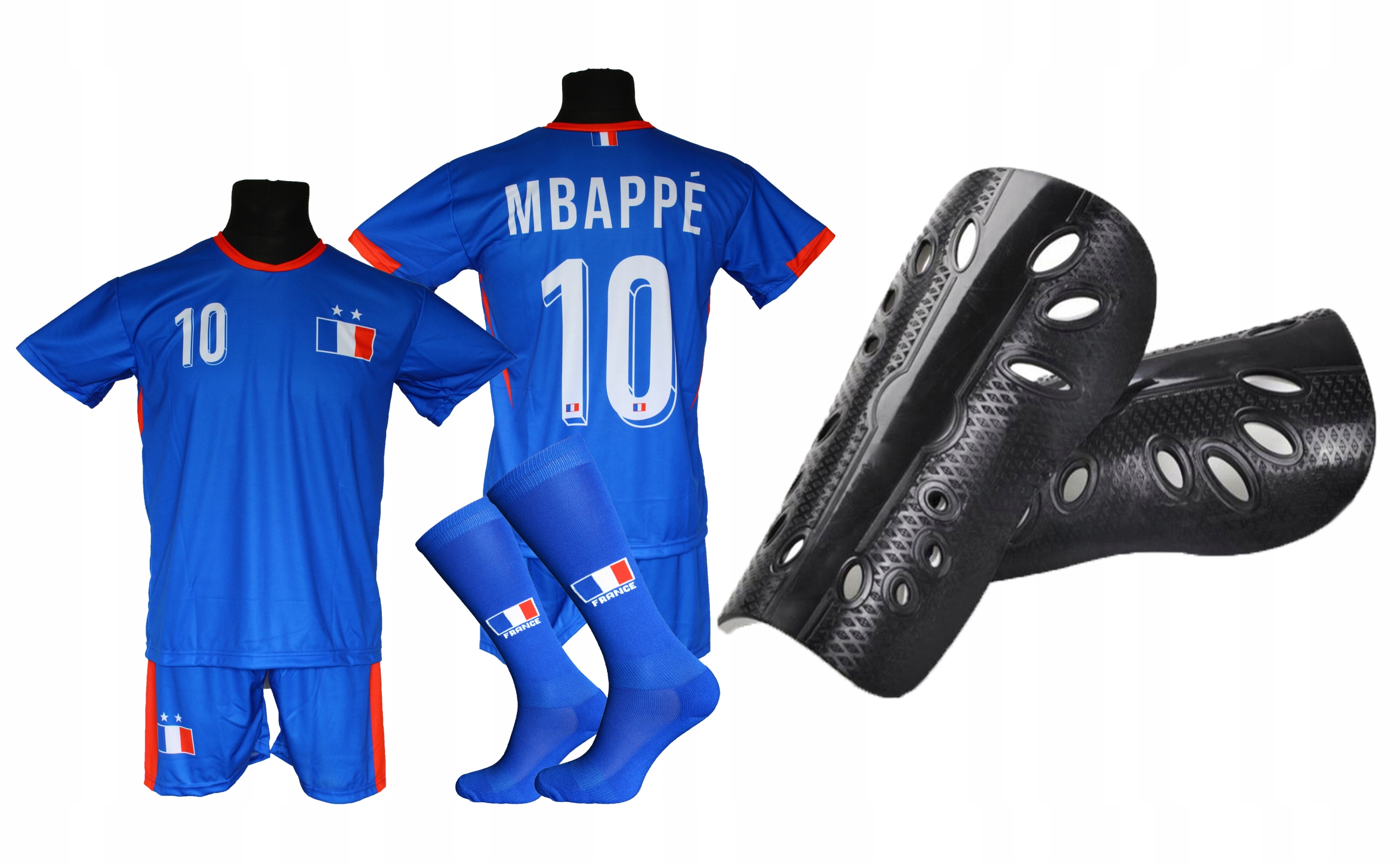 Sada fotbalového oblečení Mbappe Francie pro mladé fanoušky velikost 122