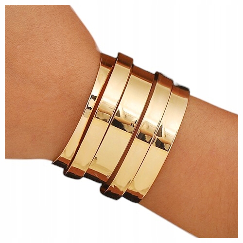 Bransoletka Kleopatra Kolor Złota Bangle Sztywna Stylowa Efektown