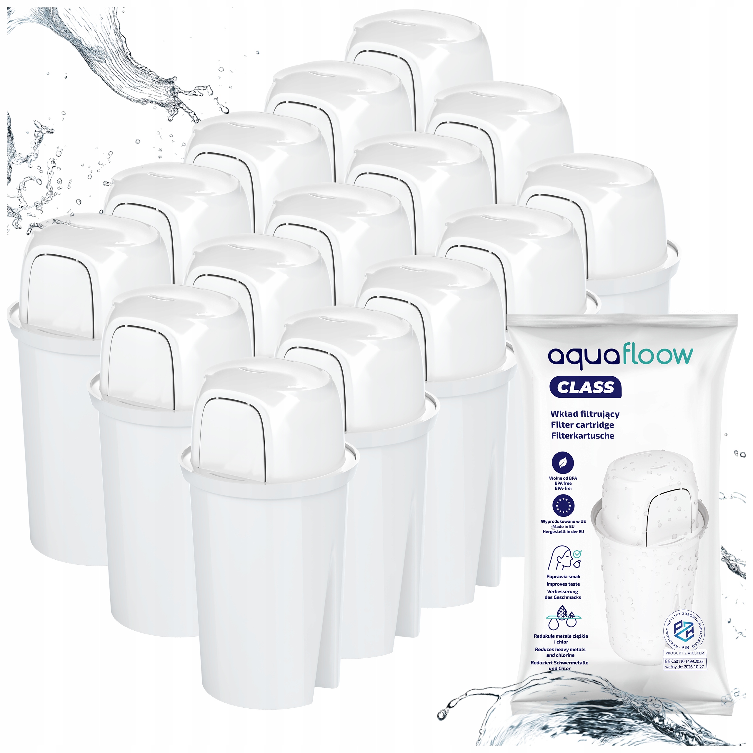 15x Filtr do wody Aquafloow Class do dzbanek filtrujący Dafi zamiennik