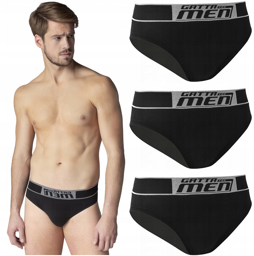 3X GATTA SLIPY MAJTKI BAWEŁNA CZARNE XL