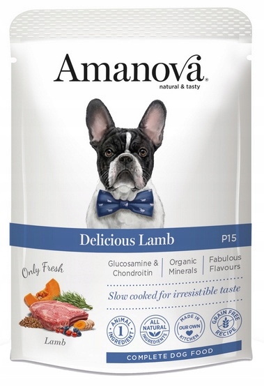 Levně Amanova Adult Lamb Mokré Krmivo pro psy sada kapsiček 12x100g
