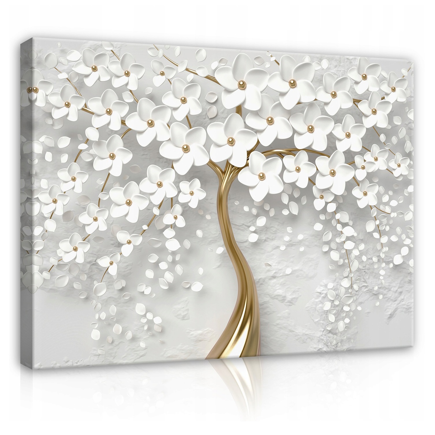 OBRAZ NA PŁÓTNIE ABSTRAKCJA 3D KWIATY DRZEWO SALON SYPIALNIA DUŻY 100x70