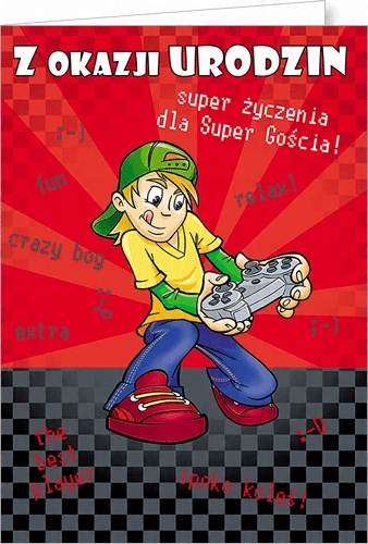 

Kartka urodzinowa dla chłopaka wesoła tekst Young3