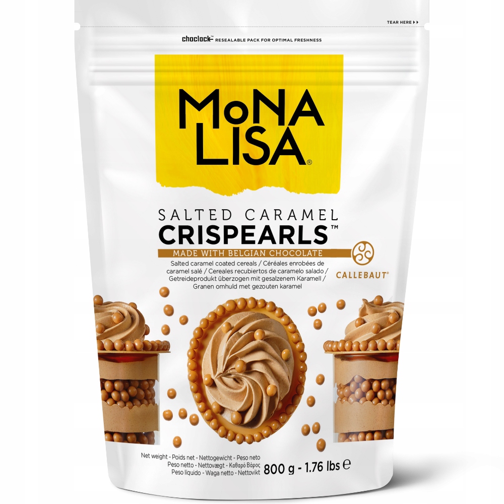 Levně Čokoládový Posyp kuličky Mona Lisa Crispearls Callebaut 800 g Slaný Karamel