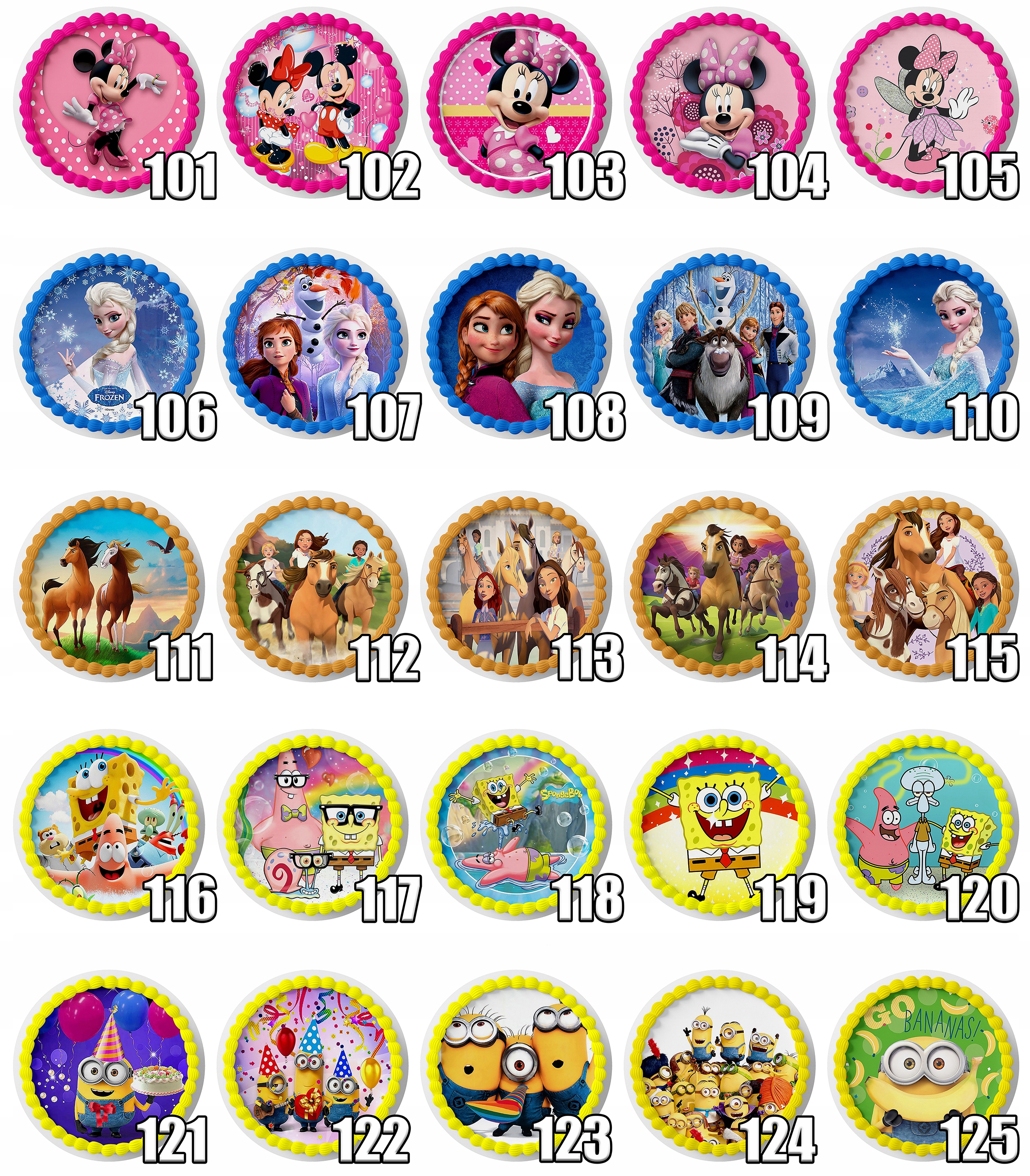 OPŁATEK NA TORT RAINBOW HIGH + GRATIS TEKST Rodzaj ozdoby waflowe