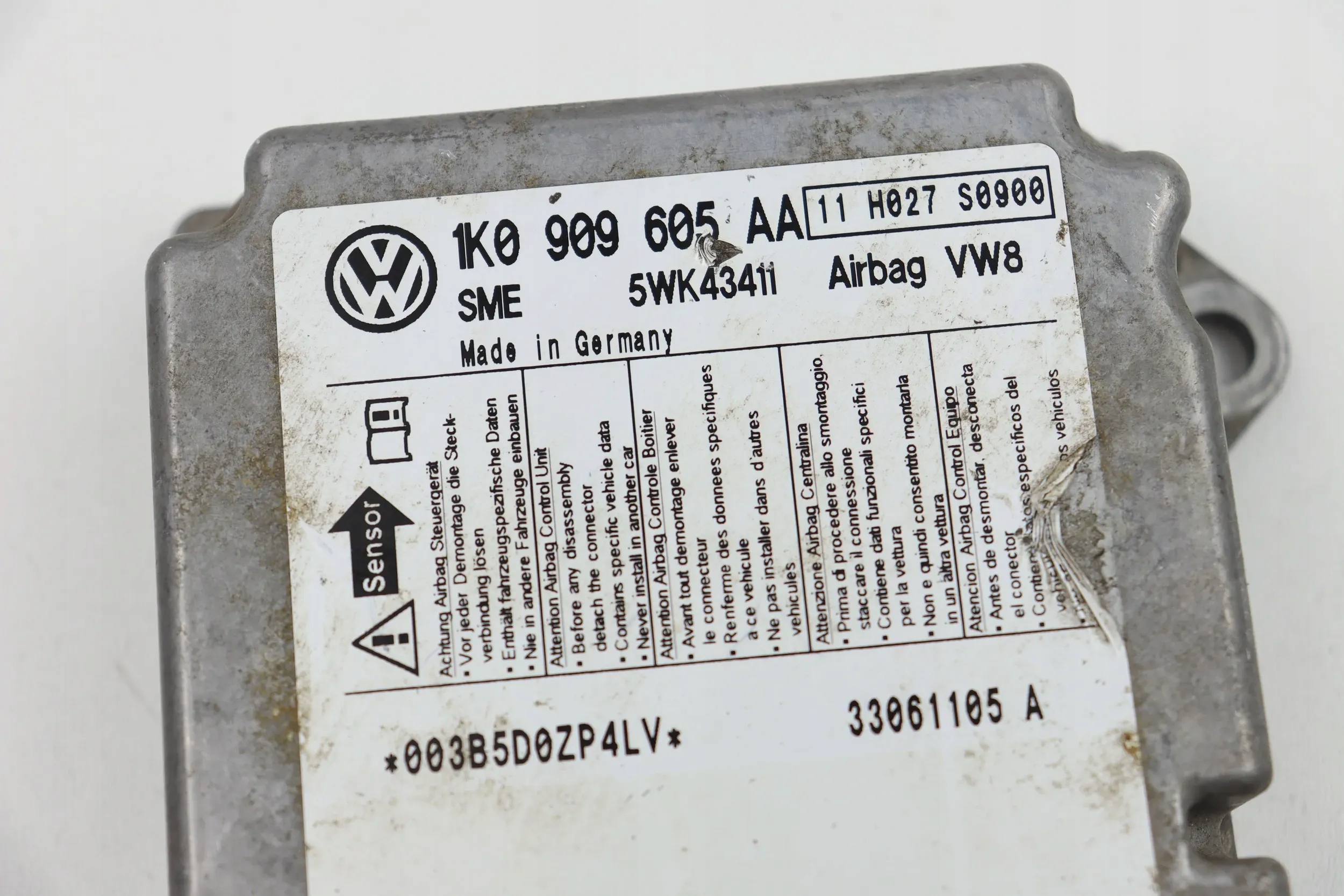 SKODA OCTAVIA II MK2 modulo SENSOR airbag airbag 1K0909605AA