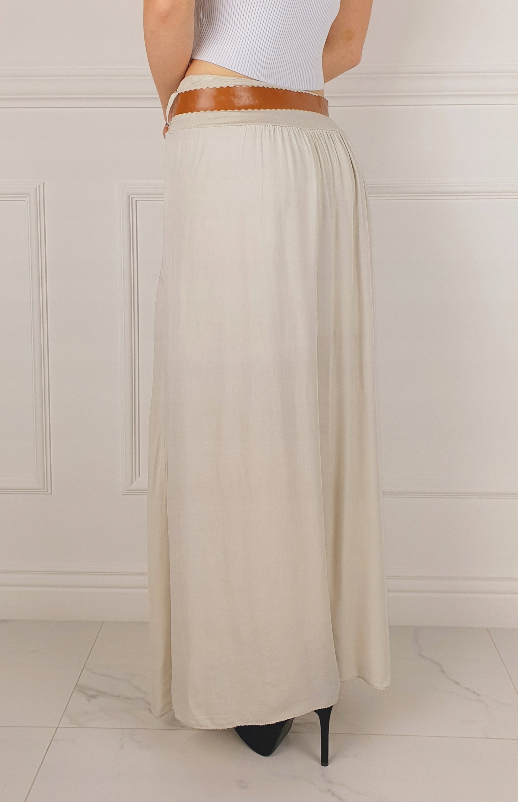 ZWIEWNA DŁUGA SPÓDNICA MAXI DO KOSTEK BOHO DAMSKA Materiał dominujący wiskoza